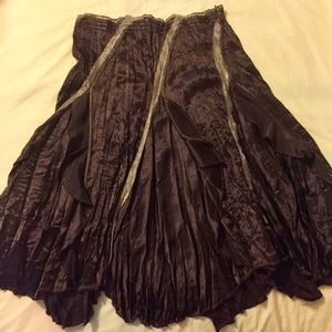 ⭐️Brown and Gold Wet Seal Asymmetrical Skirt